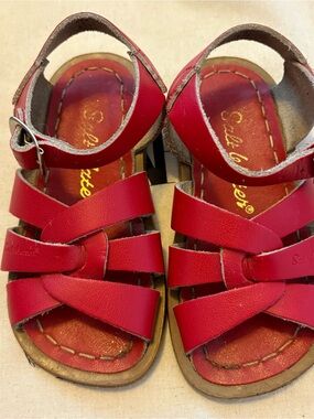 Salt Water Sandals by Hoy Red Leather Toddler Sandals